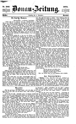 Donau-Zeitung Samstag 4. November 1871