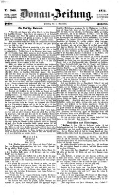 Donau-Zeitung Sonntag 5. November 1871