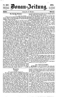 Donau-Zeitung Freitag 10. November 1871