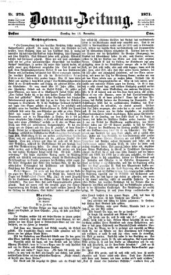 Donau-Zeitung Samstag 18. November 1871