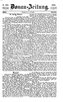 Donau-Zeitung Sonntag 19. November 1871