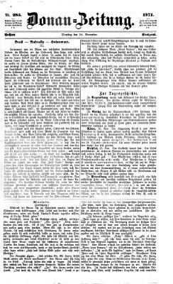 Donau-Zeitung Dienstag 28. November 1871