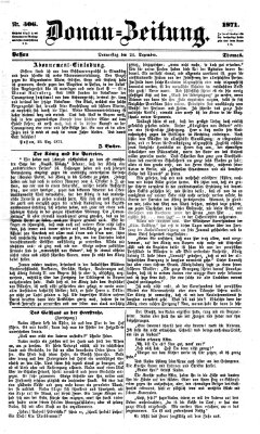 Donau-Zeitung Donnerstag 21. Dezember 1871