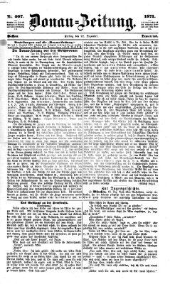 Donau-Zeitung Freitag 22. Dezember 1871