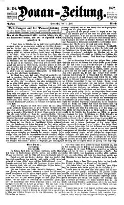 Donau-Zeitung Donnerstag 4. Juli 1872