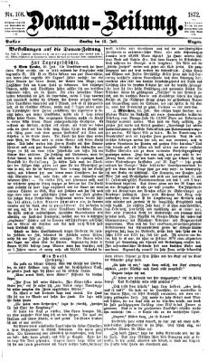 Donau-Zeitung Samstag 13. Juli 1872