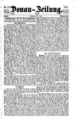 Donau-Zeitung Samstag 20. Juli 1872