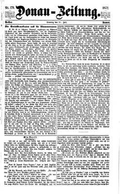 Donau-Zeitung Sonntag 21. Juli 1872