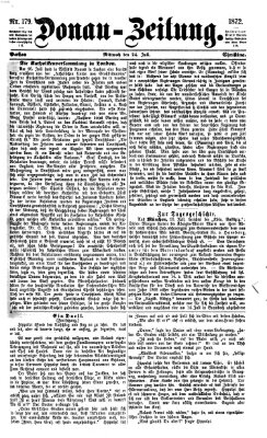 Donau-Zeitung Mittwoch 24. Juli 1872