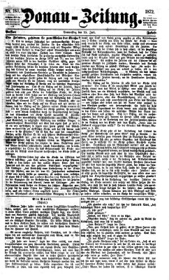 Donau-Zeitung Donnerstag 25. Juli 1872