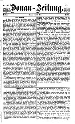 Donau-Zeitung Sonntag 28. Juli 1872