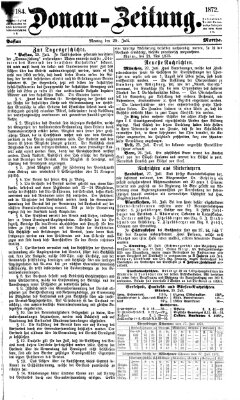 Donau-Zeitung Montag 29. Juli 1872