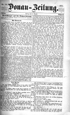 Donau-Zeitung Freitag 2. August 1872