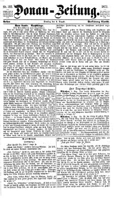 Donau-Zeitung Dienstag 6. August 1872