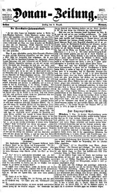 Donau-Zeitung Freitag 9. August 1872