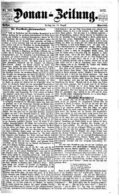 Donau-Zeitung Freitag 16. August 1872