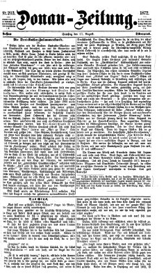 Donau-Zeitung Samstag 17. August 1872