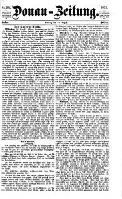 Donau-Zeitung Sonntag 18. August 1872