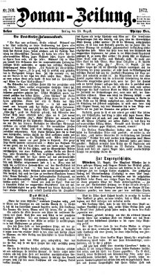 Donau-Zeitung Freitag 23. August 1872