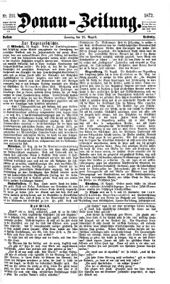 Donau-Zeitung Sonntag 25. August 1872