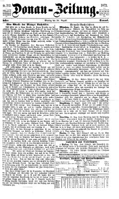 Donau-Zeitung Montag 26. August 1872