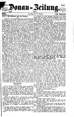 Donau-Zeitung Donnerstag 29. August 1872