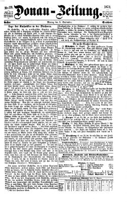 Donau-Zeitung Montag 2. September 1872