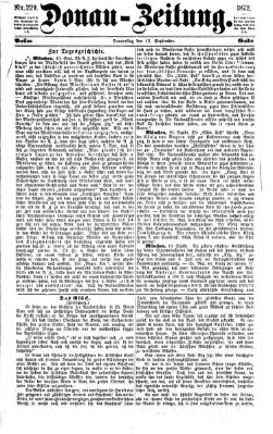 Donau-Zeitung Donnerstag 12. September 1872