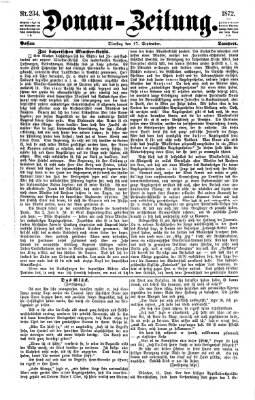 Donau-Zeitung Dienstag 17. September 1872