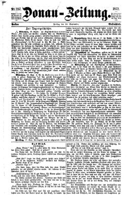 Donau-Zeitung Freitag 20. September 1872