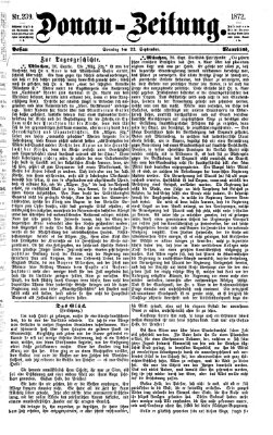 Donau-Zeitung Sonntag 22. September 1872