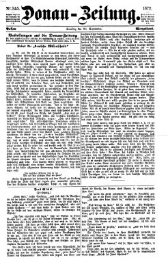 Donau-Zeitung Samstag 28. September 1872