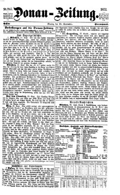 Donau-Zeitung Montag 30. September 1872