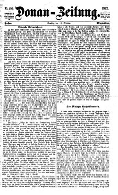 Donau-Zeitung Samstag 12. Oktober 1872