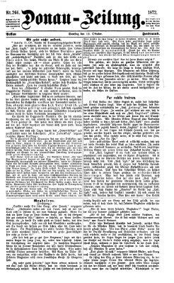 Donau-Zeitung Samstag 19. Oktober 1872