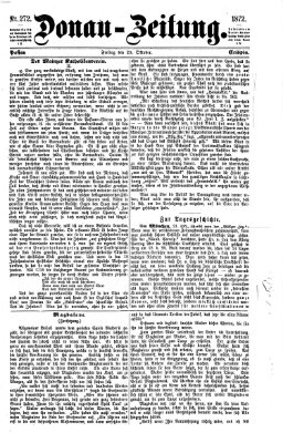 Donau-Zeitung Freitag 25. Oktober 1872