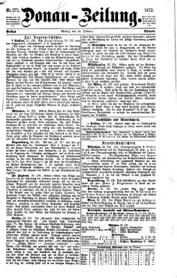 Donau-Zeitung Montag 28. Oktober 1872