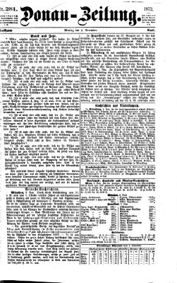 Donau-Zeitung Montag 4. November 1872