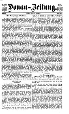 Donau-Zeitung Samstag 16. November 1872