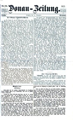 Donau-Zeitung Dienstag 19. November 1872