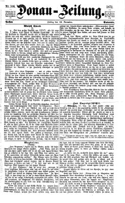 Donau-Zeitung Freitag 29. November 1872