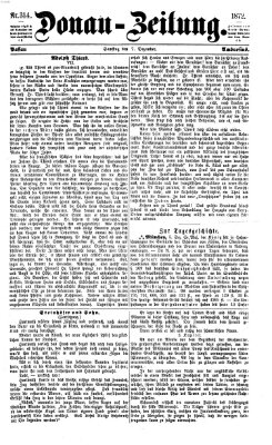 Donau-Zeitung Samstag 7. Dezember 1872