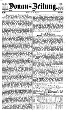 Donau-Zeitung Montag 9. Dezember 1872