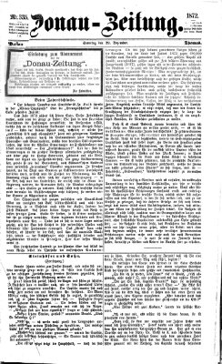 Donau-Zeitung Sonntag 29. Dezember 1872