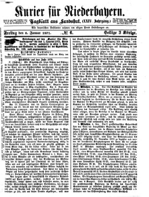 Kurier für Niederbayern Freitag 6. Januar 1871