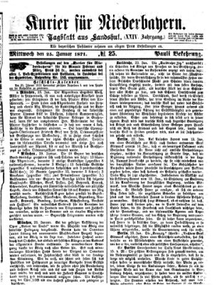 Kurier für Niederbayern Mittwoch 25. Januar 1871