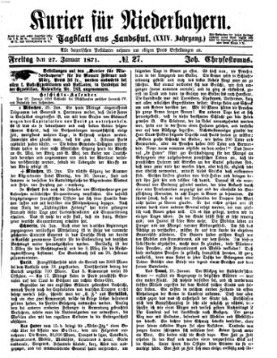 Kurier für Niederbayern Freitag 27. Januar 1871