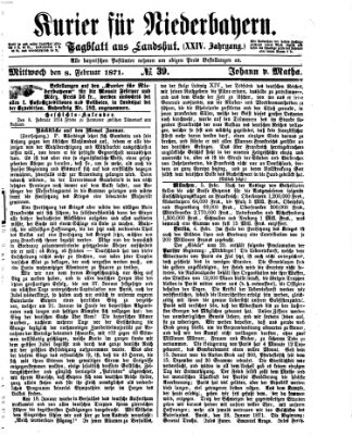 Kurier für Niederbayern Mittwoch 8. Februar 1871