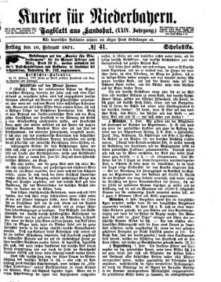 Kurier für Niederbayern Freitag 10. Februar 1871