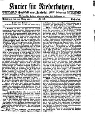 Kurier für Niederbayern Sonntag 26. März 1871